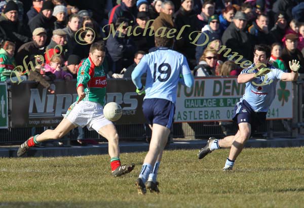 Mayo's Chris Barrett in action in the Allianz GAA Football National League Division 1 Round 3 in McHale Park, Castlebar. Photo:  Michael Donnelly