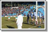 Mayo were 2 points down and this (last kick of the game) free taken by Andy Moran was heading for goal to win the game but is deflected over the bar by Dublin's Ross McConnell in the Allianz GAA Football National League Division 1 Round 3 in McHale Park, Castlebar. Photo:  Michael Donnelly