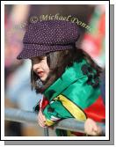 This young Mayo supporter used her flag as an extra layer of clothes at the Allianz GAA Football National League Division 1 Round 3 in McHale Park, Castlebar. Photo:  Michael Donnelly