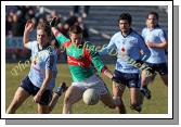 Mayo's Enda Varley sends this ball to the back of the Dublin net in the Allianz GAA Football National League Division 1 Round 3, Mayo v Dublin, McHale Park, Castlebar. Photo:  Michael Donnelly