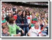 Castlebar ladies supporting Mayo against Tyrone in the ESB GAA All Ireland Minor Football Final in Croke Park. Photo:  Michael Donnelly