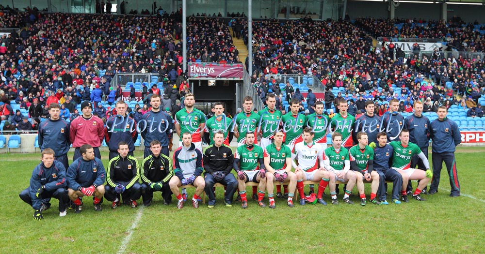 The Mayo team that defeated Donegal in the 2013 Allianz Football League Div 1 Round 6 in Elverys MacHale Park Castlebar. Photo: © Michael Donnelly