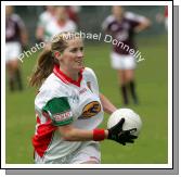 Claire  O'Hara in action in the Connacht Ladies Football TG4 Senior Championship final in Tuam. Photo:  Michael Donnelly