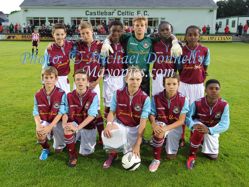 West Ham v Exeter City U-13 at Celtic Park Castlebar in Mayo International Cup. Photo: © Michael Donnelly Photography