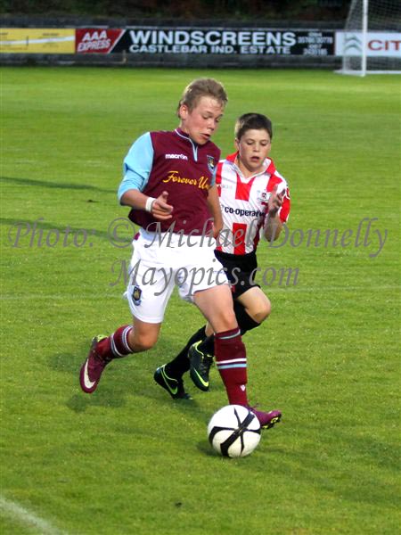 West Ham v Exeter City U-13 at Celtic Park Castlebar in Mayo International Cup. Photo: © Michael Donnelly Photography