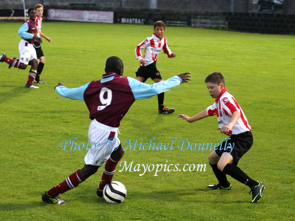 Idris Kanu, West Ham v Exeter City U-13 at Celtic Park Castlebar in Mayo International Cup. Photo: © Michael Donnelly Photography