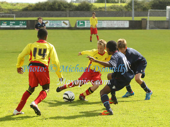 Action from the West Ham v Watford FC  match at Ballyglass in Mayo International Cup. Photo: © Michael Donnelly Photography