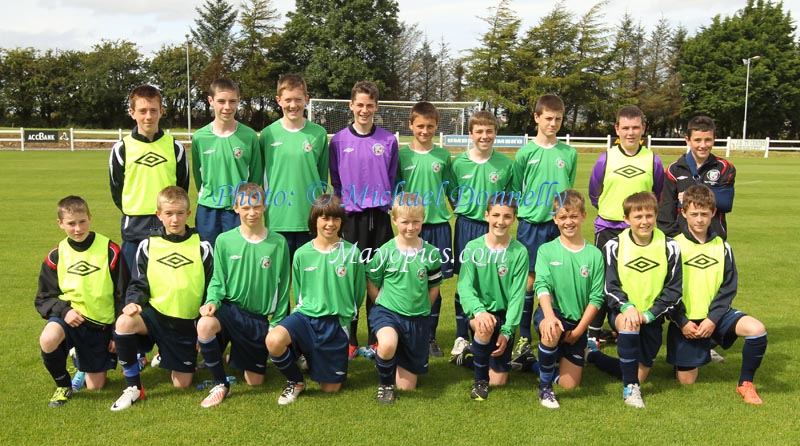 Mayo U-13 team who played  against Exeter City FC in the Mayo International Cup U-13s Schoolboys Tournament at Milebush Park Castlebar on Sunday last. Photo: © Michael Donnelly Photography