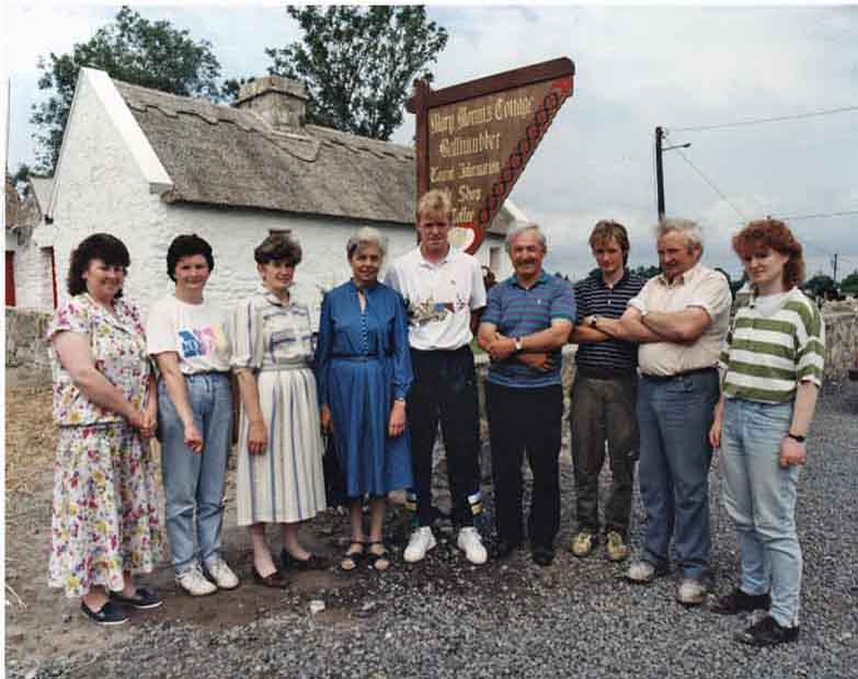 Steve Staunton, pictured at Mary Morans Cottage during his visit to Ballintubber some years ago