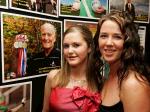 Rosann  Loftus pictured beside her grandfathers photo (Dr Mickey Loftus) at 35th Western People Mayo Sports Awards 2004 presentation in the TF Royal Theatre Castlebar with Karen Mulherin. Photo Michael Donnelly
