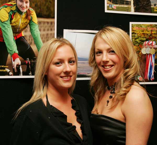 Deirdre Davill and Maria Browne, of Eagles Leisure Centre Ballina pictured at the Western People Mayo Sports Awards 2004 presentation in the TF Royal Theatre Castlebar. Photo Michael Donnelly
