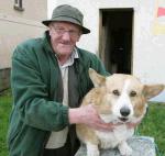 Eugene Kenny McHale Rd pictured with his Corgi "Anthrax" at the Castlebar St Patrick's Day Parade. Photo Michael Donnelly