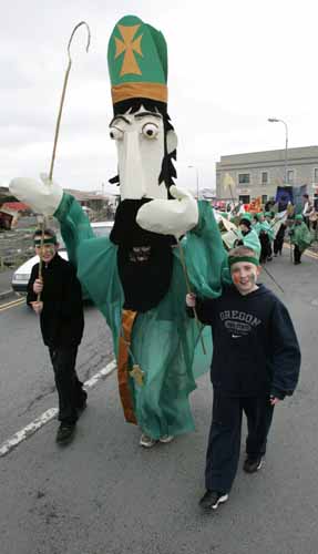 St. Patrick pictured  at the Castlebar St Patrick's Day Parade. Photo Michael Donnelly