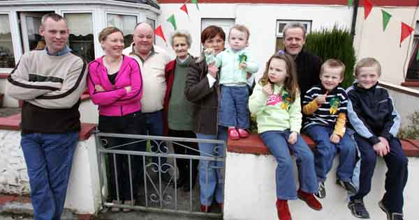 Timlins, Cusacks and Keanes watching the Castlebar St Patrick's Day Parade as it started on McHale Road. Photo Michael Donnelly