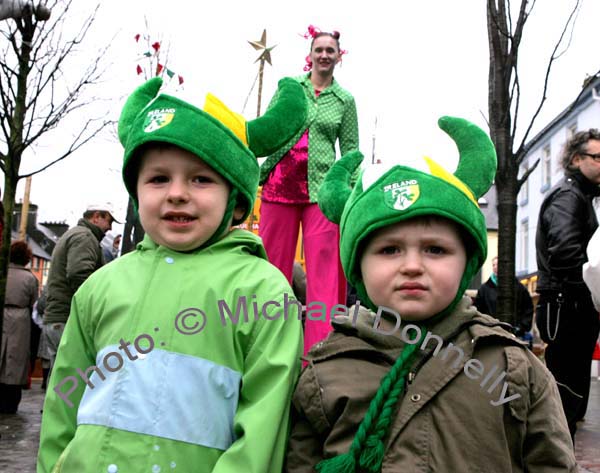 Nathan and Jason Hesssion Brickens at St Patrick's Day Parade in Claremorris. Photo:  Michael Donnelly