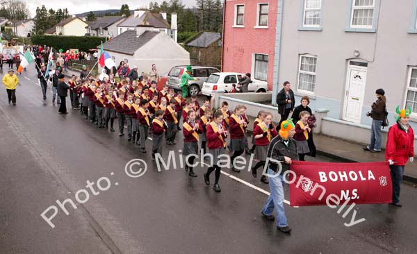 Bohola N.S. at St Patrick's Day Parade in Kiltimagh. Photo:  Michael Donnelly