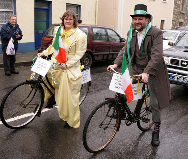 Drinking? No need to  drive Use Kitty McGreals Booze Bikes at St Patrick's Day Parade in Kiltimagh. Photo:  Michael Donnelly