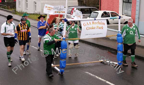 Croke Park at St Patrick's Day Parade in Kiltimagh. Photo:  Michael Donnelly
