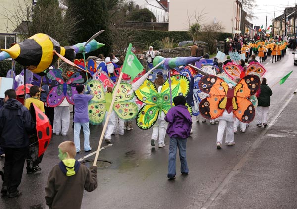 Heading into town at St Patrick's Day Parade in Kiltimagh. Photo:  Michael Donnelly