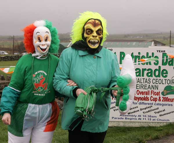 Colourful characters at St Patrick's Day Parade in Shrule. Photo:  Michael Donnelly