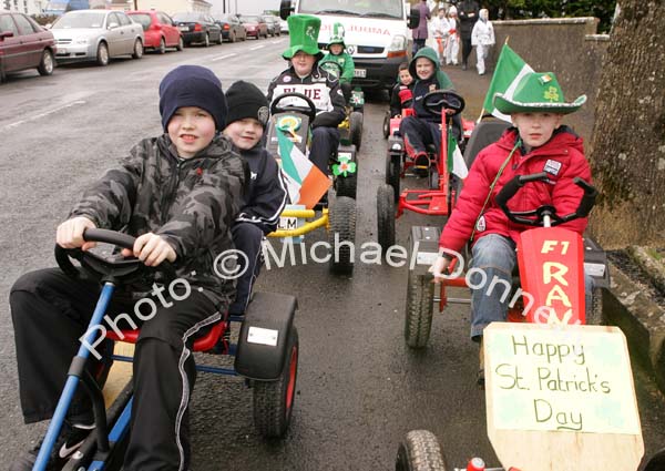 Go Karts at St Patrick's Day Parade in Shrule. Photo:  Michael Donnelly