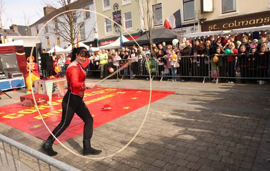 Entertainment before the Claremorris St Patrick's Day Parade. Photo:  Michael Donnelly