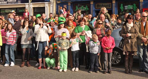 Section of crowd at the Claremorris St Patrick's Day Parade. Photo:  Michael Donnelly