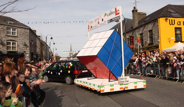 Rubiks Cube at the Claremorris St Patrick's Day Parade. Photo:  Michael Donnelly