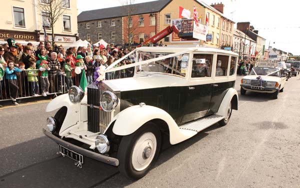 Wedding Cars at the Claremorris St Patrick's Day Parade. Photo:  Michael Donnelly