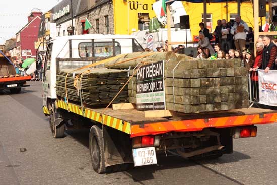 Pat Regan's Float at the Claremorris St Patrick's Day Parade. Photo:  Michael Donnelly