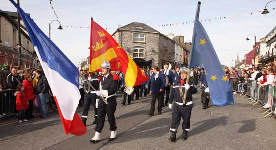 Band fron East France at the Claremorris St Patrick's Day Parade. Photo:  Michael Donnelly