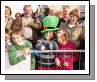 Keelan and Emma Rowley, Knock were wearing the colours at the Claremorris St Patrick's Day Parade. Photo:  Michael Donnelly