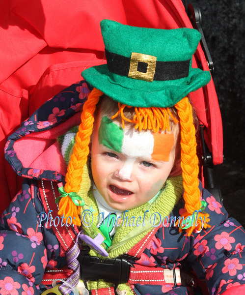 Anne Doran, Knock / Carlow enjoying the Sun at the Claremorris St Patricks Day Parade. Photo: © Michael Donnelly