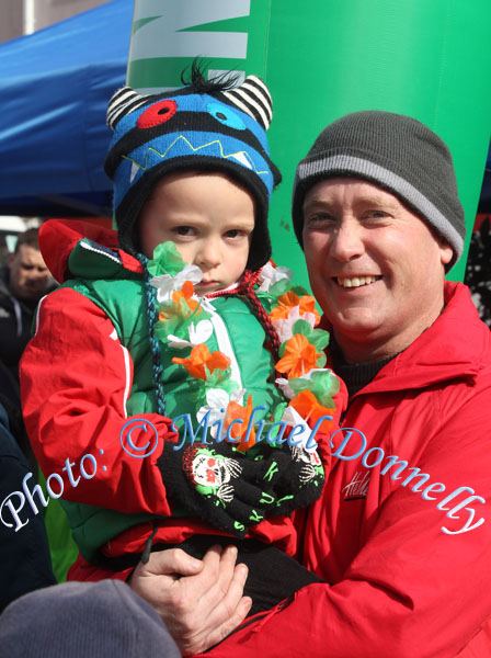 Well wrapped up at the Claremorris St Patricks Day Parade. Photo: © Michael Donnelly