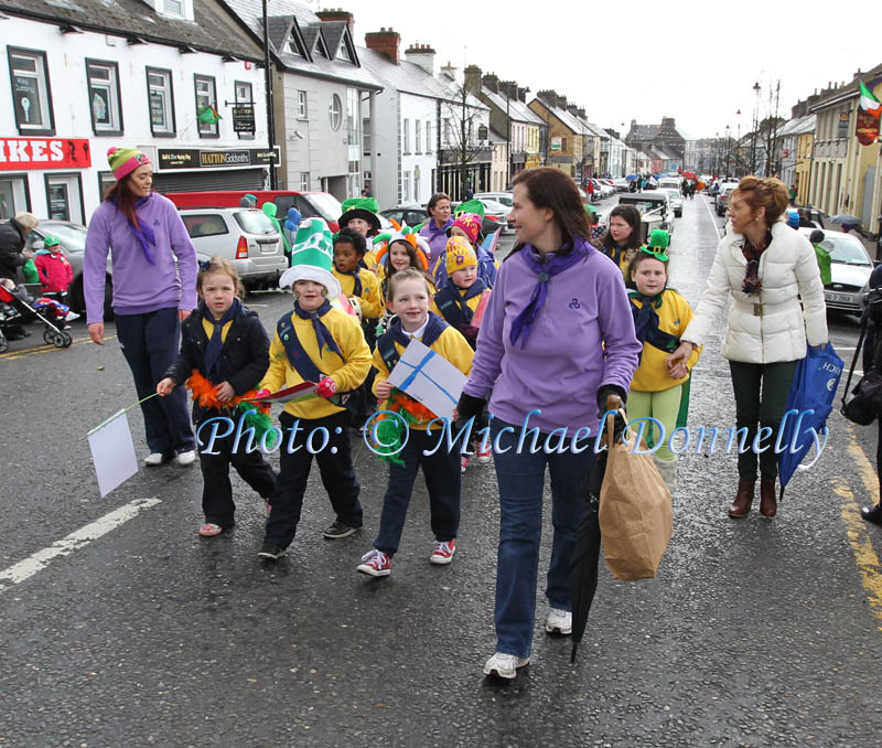 Brownies with International Flags for the Gathering at the Claremorris St Patricks Day Parade. Photo: © Michael Donnelly