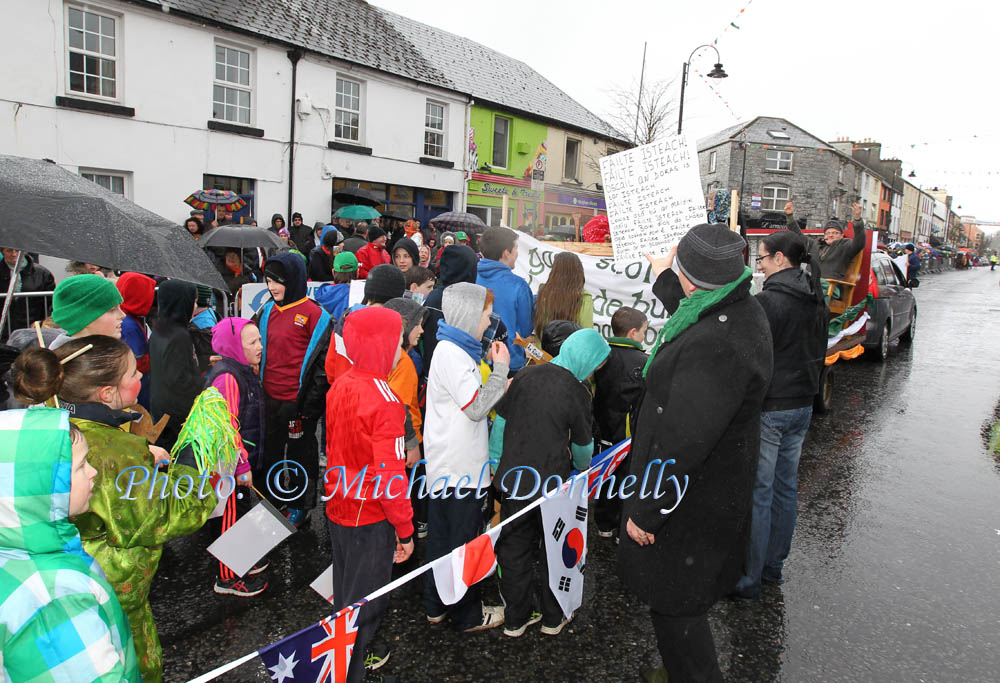 Failte Isteach from Gael Scoil Uileog De Búrca at the Claremorris St Patricks Day Parade. Photo: © Michael Donnelly