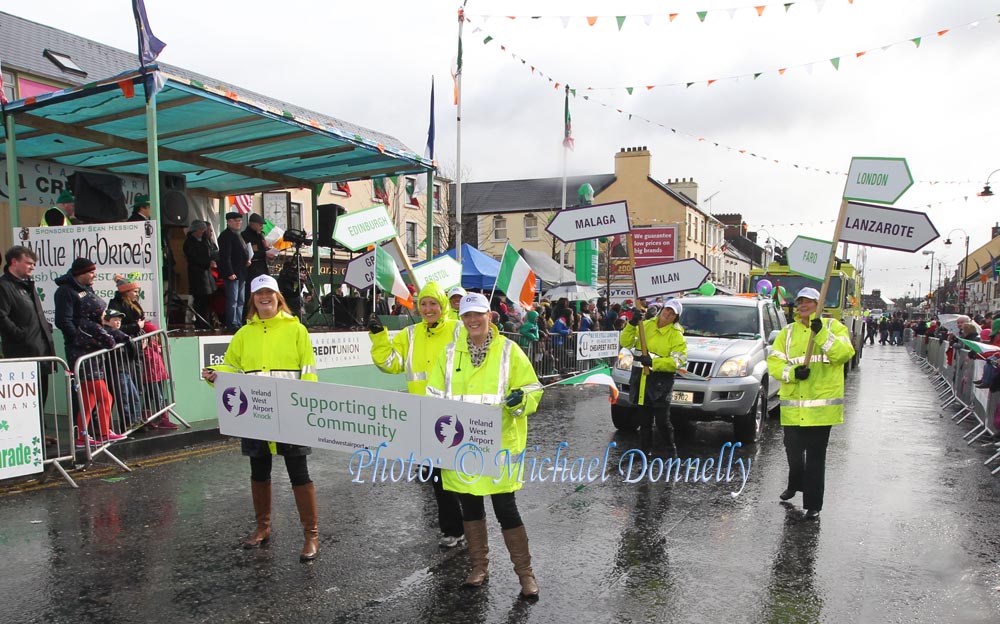 Ireland West Airport at the Claremorris St Patricks Day Parade. Photo: © Michael Donnelly