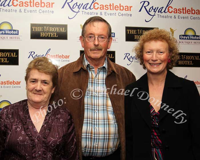 Teresa and Vincent Kelly and Bernie Cawley, Crossmolina pictured at Big Tom and the Mainliners in the TF Royal Theatre Castlebar. Photo: © Michael Donnelly