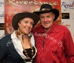 Ellen Kinnelly Kingscourt Co Cavan pictured with Martin O'Donoghue Kingscourt, (Road manager for Big Tom) at Big Tom and the Mainliners in the TF Royal Theatre Castlebar