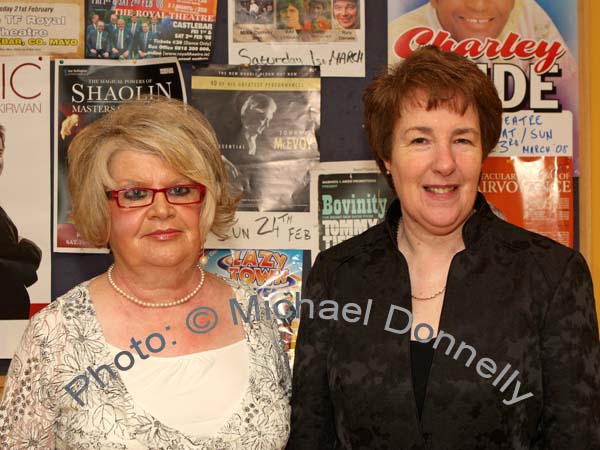 Mary Mullaney and Noreen Tuffy, Belcarra, pictured at Big Tom and the Mainliners in the TF Royal Theatre, Castlebar. Photo:  Michael Donnelly