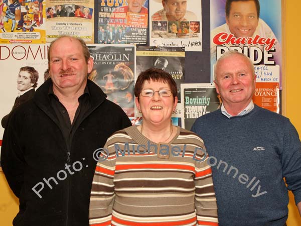 Anthony Tansey, Tona and Seamus Mullaney, Gurteen, Sligo pictured at Big Tom and the Mainliners in the TF Royal Theatre, Castlebar. Photo:  Michael Donnelly