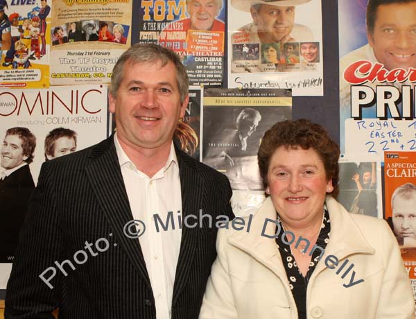 Peter and Bernie Connor, Ballyhankeen Hollymount, pictured at Big Tom and the Mainliners in the TF Royal Theatre, Castlebar. Photo:  Michael Donnelly