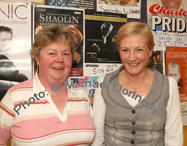 Anne Grealis and Helena Morahan Louisburgh, pictured at Big Tom and the Mainliners in the TF Royal Theatre, Castlebar. Photo:  Michael Donnelly