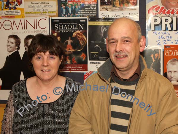 Noreen and Noel Cunningham, Castlebar pictured at Big Tom and the Mainliners in the TF Royal Theatre, Castlebar. Photo:  Michael Donnelly