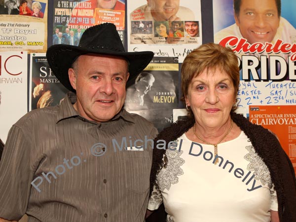 Martin O'Donoghue and Susan McGuinness Kilcurry Dundalk, pictured at Big Tom and the Mainliners in the TF Royal Theatre, Castlebar. Photo:  Michael Donnelly