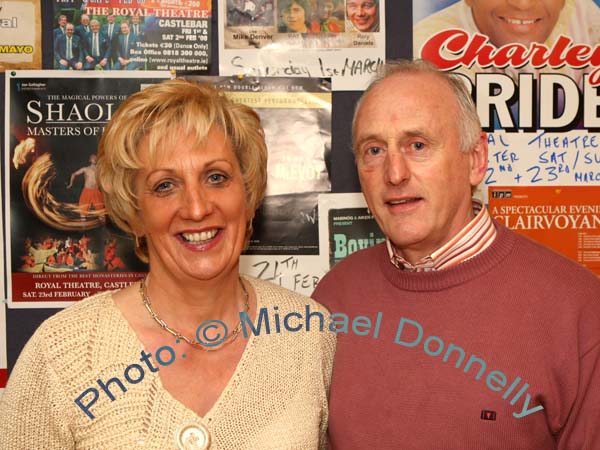Margaret Jennings and Sean Langan, Wesport pictured at Big Tom and the Mainliners in the TF Royal Theatre, Castlebar. Photo:  Michael Donnelly