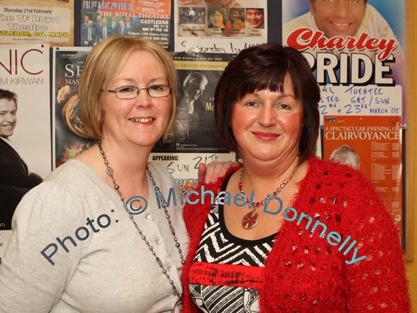 Bridie Doherty Swinford and Nuala Prendergast, Claremorris, pictured at Big Tom and the Mainliners in the TF Royal Theatre, Castlebar. Photo:  Michael Donnelly