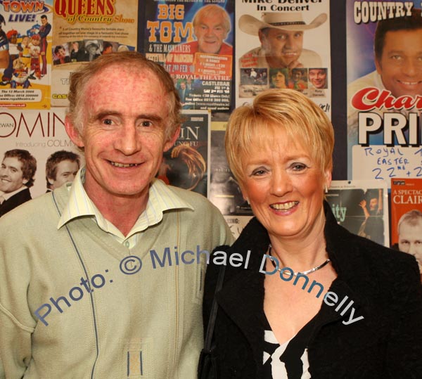 Martin Quirke, Kilbeggan pictured with Sue Fitzgerald Castlebar, at Big Tom and the Mainliners in the TF Royal Theatre, Castlebar. Photo:  Michael Donnelly