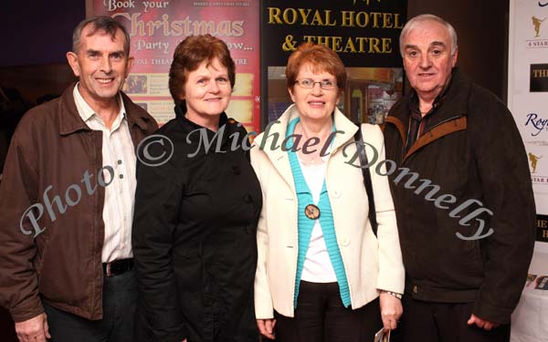 Patrick and Evelyn Boyle and Ann and John Ellis, Glencolmcille, Co Donegal pictured at Charlie Pride in the TF Royal Hotel and Theatre Castlebar.Photo:  Michael Donnelly