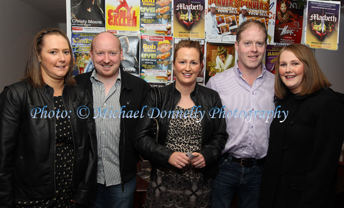 Group pictured at the Imelda May New Year's Eve Concert in the Royal Theatre Castlebar from left: Caroline Morrin, Ronan Mannion, Lorraine Mannion, Seamus Reddington and Marcella Reddington. Photo: © Michael Donnelly Photography
